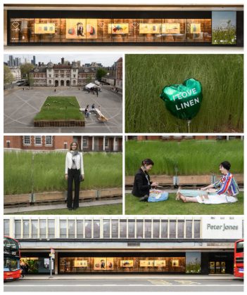 Chelsea College of Arts et exposition I love linen, Londres. PLUMEVOYAGE @plumevoyagemagazine © CELC - Confédération Européenne du Lin et du Chanvre - Photographe James McCauley