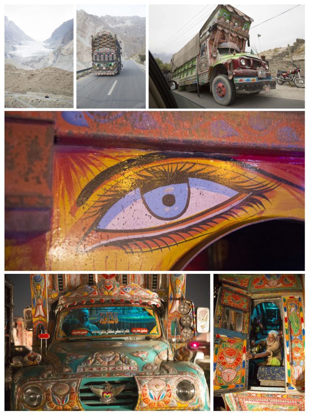 Camions traditionnels du Pakistan. Gilgit-Baltistan. Une Halte. octobre 2018. Plume Voyage Magazine #plumevoyage @plumevoyagemagazine @plumevoyage © Francoise SPIEKERMEIER