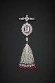 Pendant brooch set with diamonds and rubies By Bhagat, Mumbai, India © The Al Thani Collection © Servette Overseas Limited, 2014. Photograph: Prudence Cuming Associates Ltd