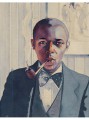 Smoking My Pipe, 1934, by Samuel Joseph Brown, Jr. Public Works of Art Project, on long-term loan to the Philadelphia Museum of Art from the Fine Arts Collection, U.S. General Services Administration
