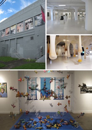 Numerous art galleries have opened in the old warehouse district of Wynwood, Miami. Photos by Ludovic Bischoff. Photo 3 : Margulies Warehouse, Wynwood, Miami. Photo 1 & 4 : Bakehouse art Complex, Wynwood, Miami. Photos by Ludovic Bischoff.