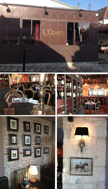 De droite à gauche et de haut en bas ©Plume, Photo 1: Façade du restaurant ,2, 3,4 et 5: Intérieur du restaurant
