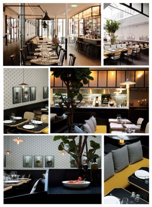 De haut en bas et de gauche à droite, Photos 1,2,3,4,5 et 6: Intérieur et cuisines ouvertes du restaurant © Manger